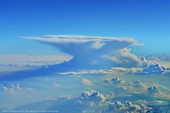 View of Classic Anvil of A Thunderstorm "Anvil"